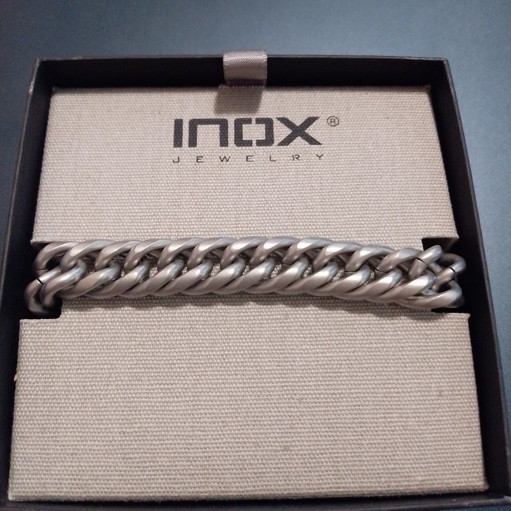 Men's Inox stainless steel thick bracelet
